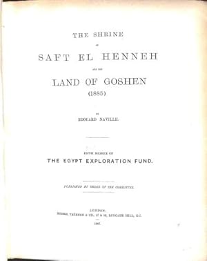 Bild des Verkufers fr The Shrine of Saft El Henneh and the Land of Goshen (1885) (Fourth Memoir of the Egypt Exploration Fund) zum Verkauf von WeBuyBooks