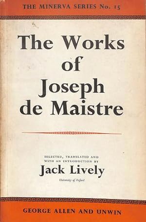 Immagine del venditore per The Works of Joseph de Maistre (The Minserva Series no. 15) venduto da WeBuyBooks