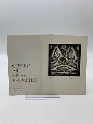 Centro Arti Visive Prometeo, Lerici (Invito alla mostra di Ernestino Mezzani con incisione numera...