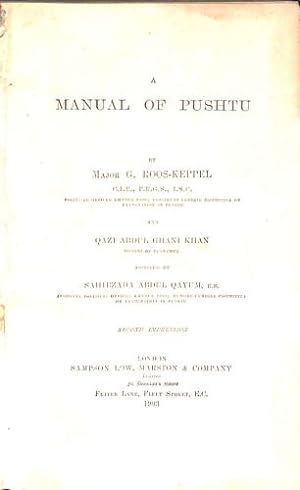 Imagen del vendedor de A Manual of Pushtu a la venta por WeBuyBooks 2