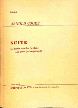 Bild des Verkufers fr Suite for treble recorder (or flute) and piano (or harpsichord) zum Verkauf von WeBuyBooks
