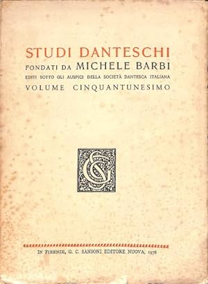 Seller image for Studi Danteschi fondati da Michele Barbi. Volume cinquantunesimo for sale by WeBuyBooks
