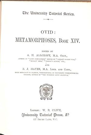 Bild des Verkufers fr Ovid: Metamorphoses XIV zum Verkauf von WeBuyBooks