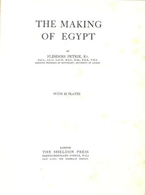 Bild des Verkufers fr The Making of Egypt zum Verkauf von WeBuyBooks