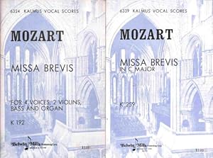 Bild des Verkufers fr Mozart: Missa Brevis, Missa Brevis in C Major, Coronation Mass (Kalmus Vocal Scores) [bundle] zum Verkauf von WeBuyBooks