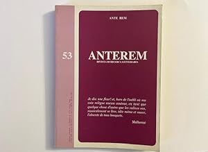 Bild des Verkufers fr Anterem. Rivista di ricerca letteraria, 53, 1996 zum Verkauf von Coenobium Libreria antiquaria