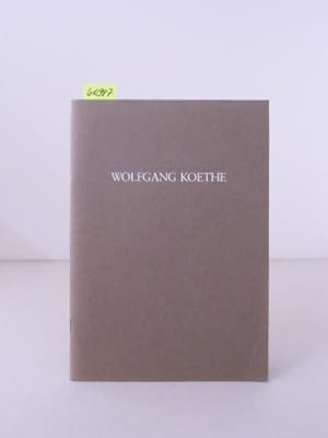 Seller image for Wolfgang Koethe. Alte Bilder 1985 - 1987. Katalog zur Ausstellung in der Galerie Wittenbrink, Mnchen. for sale by Kunstantiquariat Rolf Brehmer