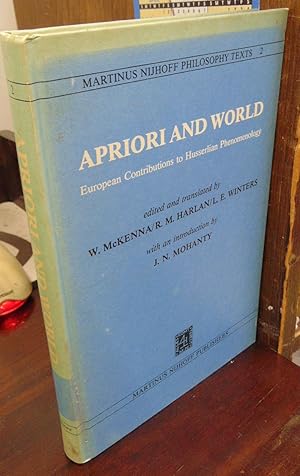 Image du vendeur pour Apriori and World: European Contributions to Husserlian Phenomenology mis en vente par Atlantic Bookshop