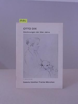 Bild des Verkufers fr Otto Dix. Zeichnungen der 20er Jahre. Katalog zur Ausstellung vom 2. Nov. - 24. Dez. 1971 der Galerie Gnther Franke, Mnchen. zum Verkauf von Kunstantiquariat Rolf Brehmer