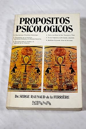 Seller image for Propsitos psicolgicos for sale by Alcan Libros