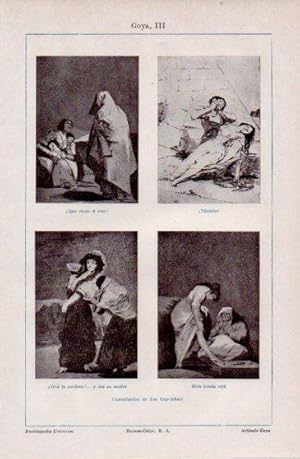 Seller image for LAMINA V40012: Aguafuertes de Los Caprichos por Goya for sale by EL BOLETIN