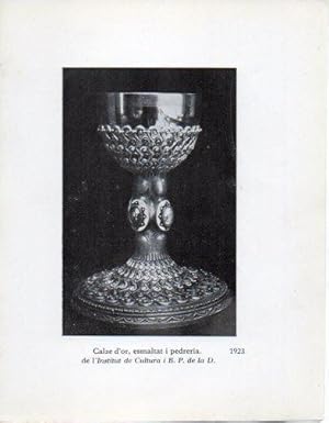 Seller image for LAMINA V40296: Jaume Mercade, Calze dor esmaltat i pedreria 1923 for sale by EL BOLETIN