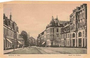 Postkarte Carte Postale 73973214 BRueHL Rheinland Markt mit Rathaus