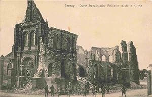 Postkarte Carte Postale 13973430 Cernay-en-Dormois 51 Marne Durch franzoesische Artillerie zersto...