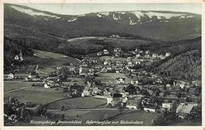 Postkarte Carte Postale 73972445 Krummhuebel Karpacz Riesengebirge PL Gesamtansicht mit Teichraen...