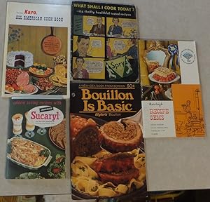 VINTAGE LOT OF COOKBOOKS SPRY KARO RAWLEIGH SUCARYL