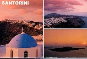 POSTAL PV10127: Vistas varias de Santorini