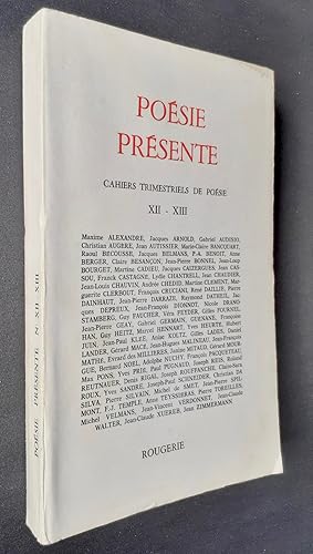 Bild des Verkufers fr Posie prsente. Cahiers trimestriels de posie. NXII-XIII, octobre 1974. zum Verkauf von Le Livre  Venir