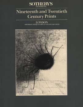 Nineteenth And Twentieth Century Prints, lot #s 1-513, sale # 5422; sale date June 26, 1986