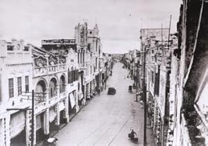 View of Haihow, main city on the Japanese-held island of Hainan duing the Pacific conflict.