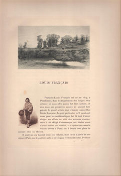 Bild des Verkufers fr Louis Franais. First edition. zum Verkauf von Wittenborn Art Books