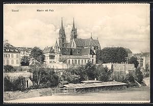 Ansichtskarte Basel, Münster mit Pfalz