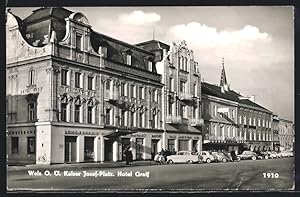 Ansichtskarte Wels, Kaiser Josef-Platz, Hotel Greif