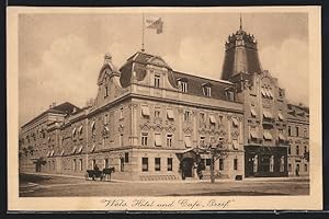 Ansichtskarte Wels, Hotel und Cafè Greif