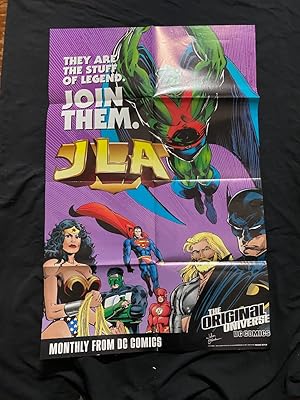 JLA 22x34 DC Comics Promo Poster 1998 Signed