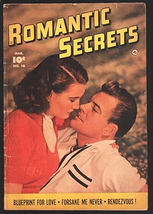 Romantic Secrets #16 1951-'Blueprint For Love'-Marc Swayze art with headlights & spicy poses-VG