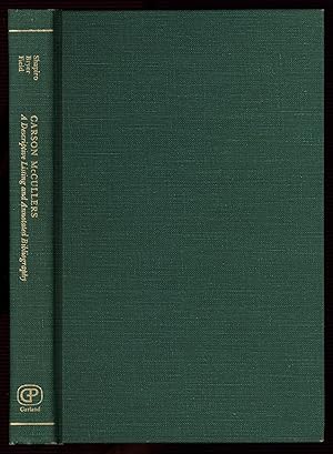 Bild des Verkufers fr Carson McCullers: A Descriptive Listing and Annotated Bibliography of Criticism zum Verkauf von Between the Covers-Rare Books, Inc. ABAA