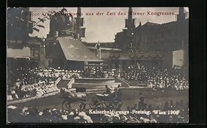 Ansichtskarte Wien, Kaiserhuldigungs-Festzug 1908, Gruppe XVII. Praterkorso aus der Zeit des Wien...