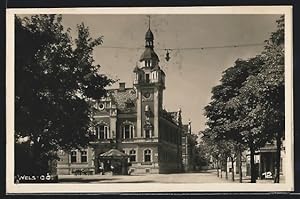 Ansichtskarte Wels, Museum und Sparkassew