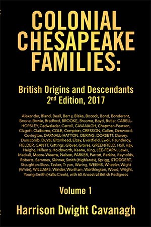 Immagine del venditore per Colonial Chesapeake Families : British Origins and Descendants venduto da GreatBookPrices