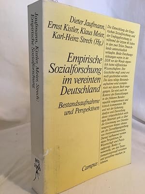 Bild des Verkufers fr Empirische Sozialforschung im vereinten Deutschland: Bestandsaufnahme und Perspektiven. zum Verkauf von Versandantiquariat Waffel-Schrder