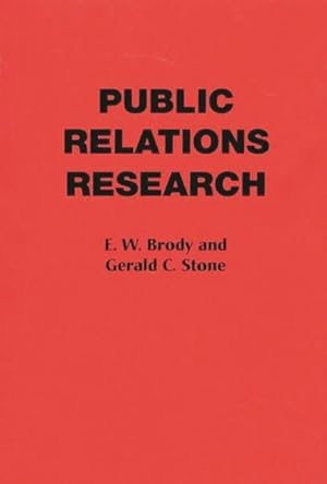 Immagine del venditore per Public Relations Research venduto da GreatBookPricesUK