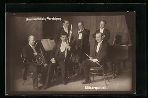 Bild des Verkufers fr Ansichtskarte Kammermusik-Vereinigung mit Blasinstrument zum Verkauf von Bartko-Reher