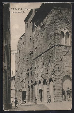 Cartolina Volterra, Torri Buomparenti