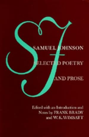 Imagen del vendedor de Samuel Johnson : Selected Poetry and Prose a la venta por GreatBookPrices