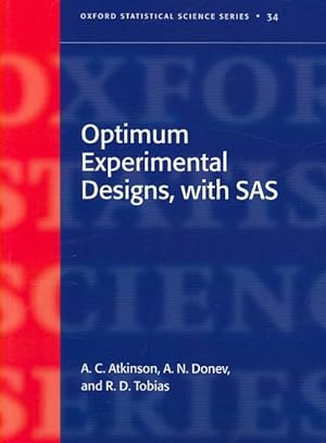 Bild des Verkufers fr Optimum Experimental Designs, With SAS zum Verkauf von GreatBookPrices