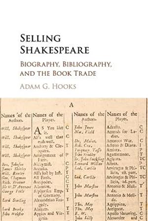 Image du vendeur pour Selling Shakespeare : Biography, Bibliography, and the Book Trade mis en vente par GreatBookPricesUK