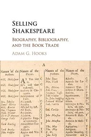 Image du vendeur pour Selling Shakespeare : Biography, Bibliography, and the Book Trade mis en vente par GreatBookPrices
