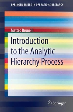 Image du vendeur pour Introduction to the Analytic Hierarchy Process mis en vente par GreatBookPrices