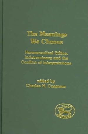 Imagen del vendedor de Meanings We Choose : Hermeneutical Ethics, Indeterminancy And The Conflict Of Interpretations a la venta por GreatBookPrices