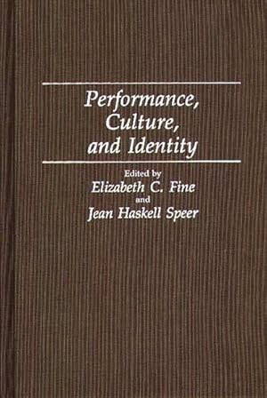 Imagen del vendedor de Performance, Culture, and Identity a la venta por GreatBookPricesUK