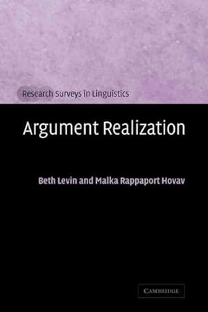 Seller image for Argument Realization for sale by GreatBookPrices