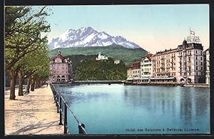 Ansichtskarte Luzern, Hotel des Balances, Bellevue