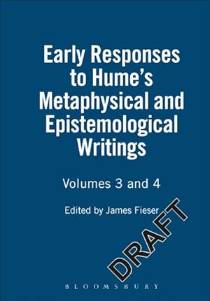 Seller image for Early Responses To Hume's Metaphysical And Epistemological Writings for sale by GreatBookPrices