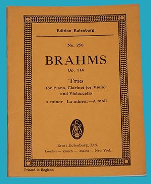 Brahms Op. 114 - Trio for Piano, Clarinet ( or Viola ) and Violoncello A minor - A moll - Edition...