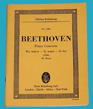 Beethoven Piano Concerto Mib majeur - Eb major - Es dur ( 1784 ) ( W. Hess ) - Edition Eulenburg ...